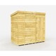image 1 of 10 x 6 Feet Pent Shed - Single Door Without Windows - Wood - L178 x W302 x H201 cm Brown