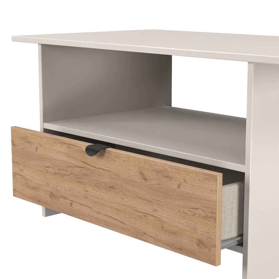 image 1 of Norway Bottom Drawer Coffee Table in Gold Craft & Kashmir (Ready Assembled) | Brown | Gold Craft & Kashmir