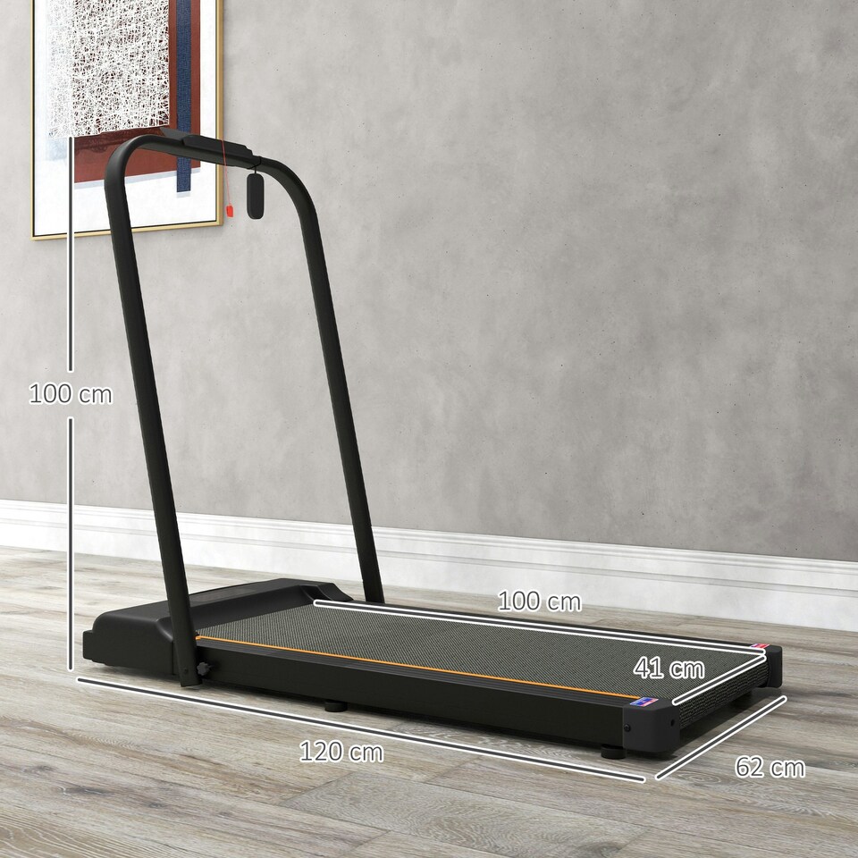 image 1 of SPORTNOW 2.5HP Folding Treadmill Walking Pad w/ LED Display, No Assembly Orange