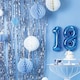 image 6 of Baby Blue Foil Door Curtain Backdrop 92cm x 244cm - Pack of 10