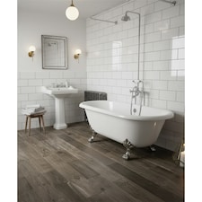 Premium Walnut Matt Porcelain Wood Effect Floor Tile (45 Pack - 5 Box - 6.1m2 Coverage) - Bathroom- Inspired by Latin America