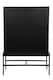 image 5 of Rattan 2 Door Highboard Cabinet - Mango Wood/Iron - L45 x W80 x H120 cm - Black Finish with Natural Rattan - Assembly Required