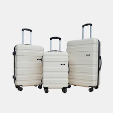 OHS 4 Wheel Hard Shell Travel Luggage Suitcase Set of 3