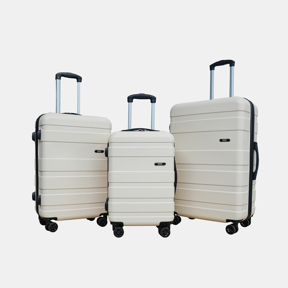 image 1 of OHS 4 Wheel Hard Shell Travel Luggage Suitcase Set of 3