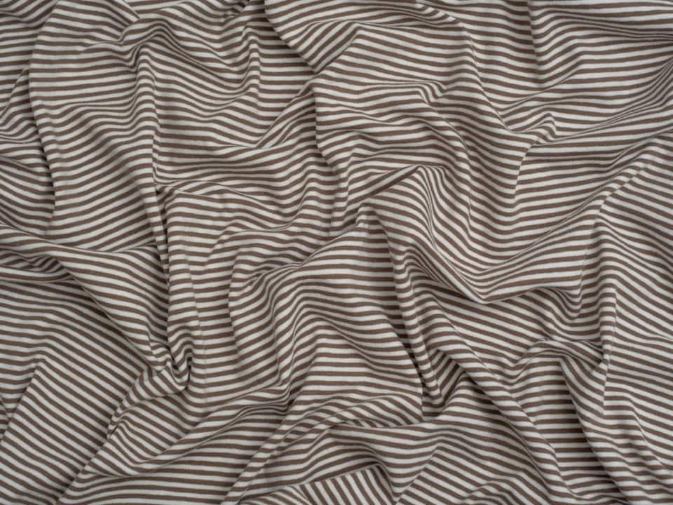 Minerva Core Range Brown Baby Soft Yarn Dyed Cotton Jersey Stretch Knit Fabric for Dressmaking, 150cm / 59" Wide - per metre