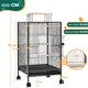 image 3 of Yaheetech 79 cm Tall Open Top Wrought Iron Bird Cage with Rolling Stand Black