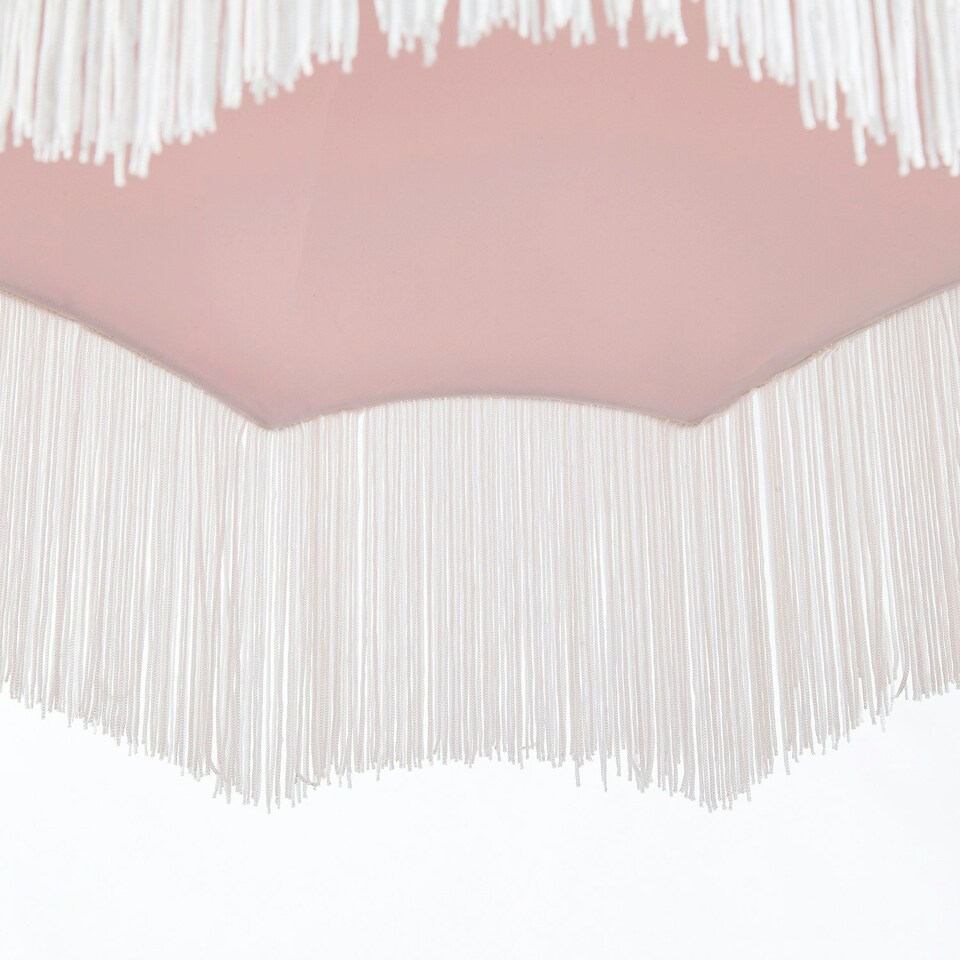 image 1 of Traditional Victorian Empire 40cm Lamp Shade in Soft Pink with Tassels Pink
