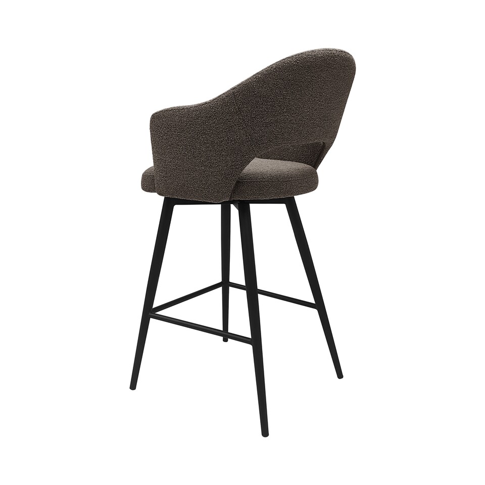 image 1 of Bentley Designs - Sterling - Swivel Barstool in Brown Fabric (Single)