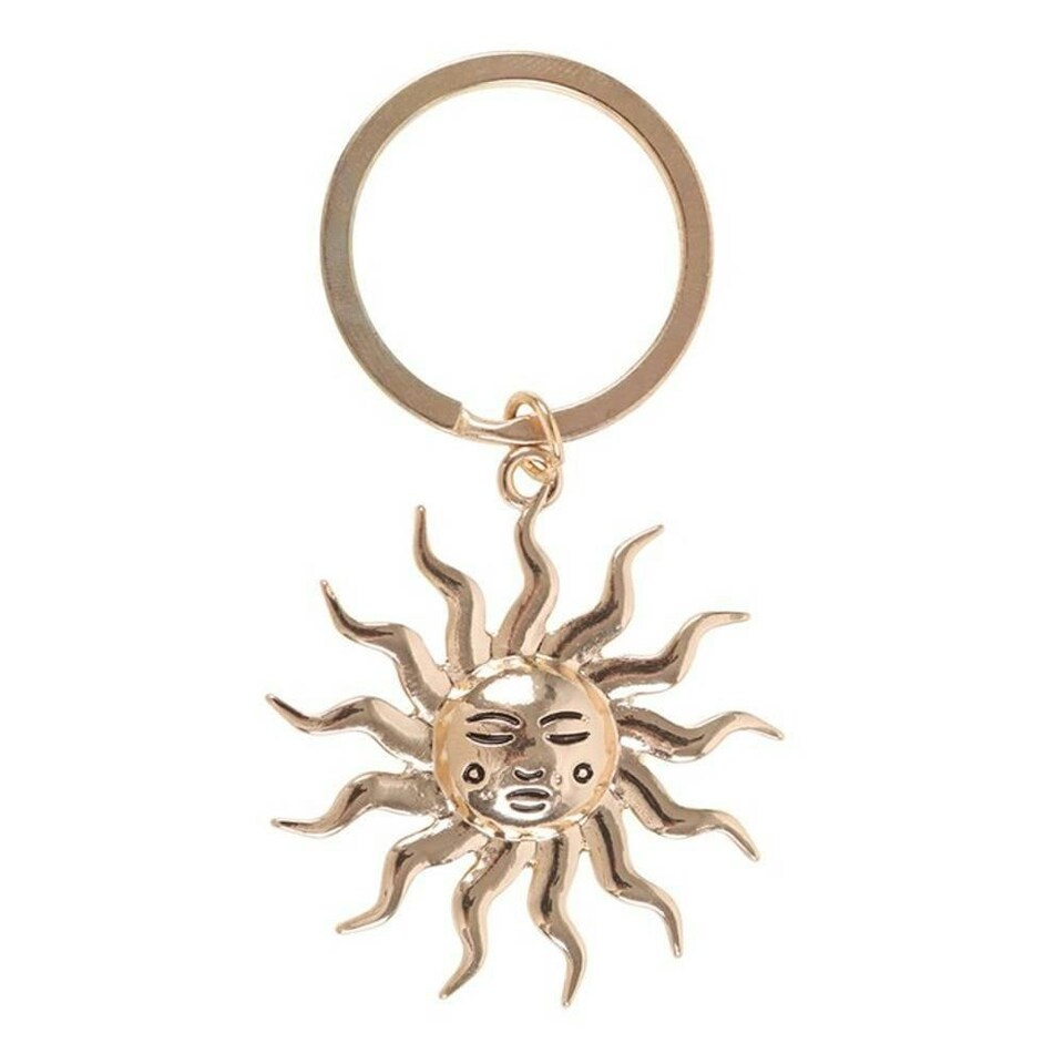 image 1 of Something Different Sun Keyring - Gold - One Size