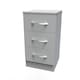 image 4 of Hampshire 3 Drawer Bedside Cabinet in Dusk Grey (Ready Assembled) | Grey | Dusk Grey