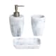 image 4 of Showerdrape Octavia White Marble & Chrome 3 Piece Bathroom Accessory Set