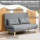 image 5 of HOMCOM Click Clack Sofa Bed, 2-Seater Bed Settee for Living Room, Grey