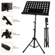image 3 of Portable Music Stand Height Adjustable Orchestral Sheet Book Holder Tripod