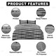 image 3 of VELVETIO Margot Complete Duvet Cover Set with Fitted Sheet Breathable Bedding Quilt Black | King