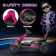 image 6 of HOMCOM Electric Go Kart for Kids, 12V Battery Powered Drift Kart with Dual Speed, Forward and Reverse, Safety Belt for Boys and Girls, Ages 3-8 Years, Pink
