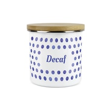 Indigo Polka Dot Large Decaf Canister