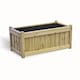 image 1 of Elegant Rectangular Trough Planter - Timber - L50 x W100 x H52 cm - Minimal Assembly Required | Brown