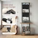 image 6 of HOMCOM Vinyl Record Player Stand with Oxford Pockets Rustic Brown and Black | Brown | Rustic Brown and Black | 50 x 48.5 x 144 cm