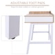image 6 of HOMCOM Computer Desk, Writing Desk, Study Workstation with Drawer, Storage Compartments, Cable Management, Laptop Table, Metal Frame, 100 x 55 x 81.5cm, Oak and White