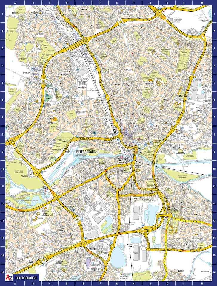 image 1 of A-Z Map of  Peterborough 1000 Piece Jigsaw