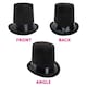 image 4 of Black Felt Stovepipe Top Hat Black | M