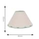 image 7 of ValueLights Florie Natural Large Taper Lamp Shade Scallop Green Trim | Green