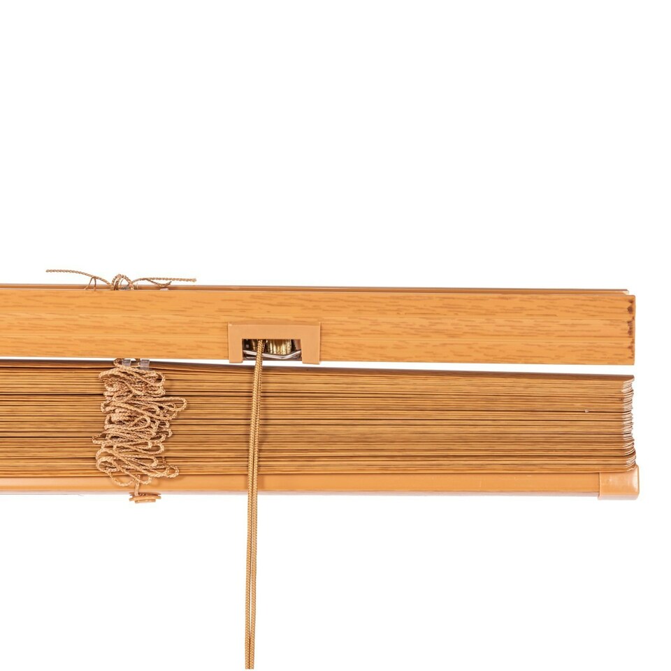 image 1 of Oypla 80 x 150cm PVC Teak Wood Grain Effect Home Office Venetian Window Blinds with Fixings