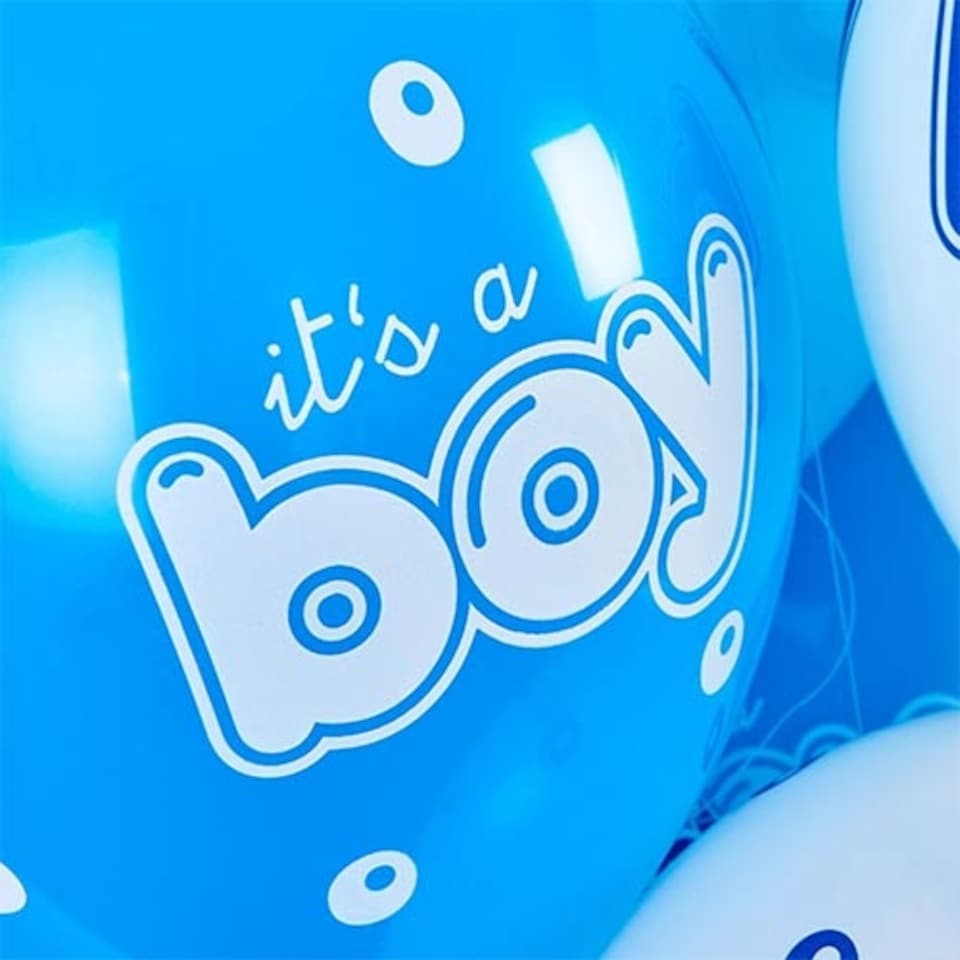 image 1 of It's a Boy Bubbles Latex Balloons 33cm / 13 in - Pack of 6