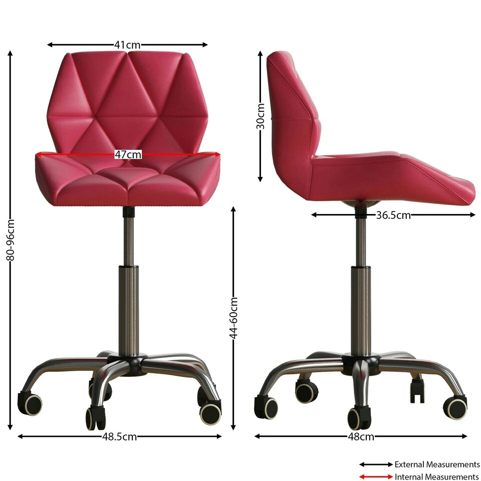 image 1 of Vida Designs Geo Office Chair Computer Desk Table Chair, Pink