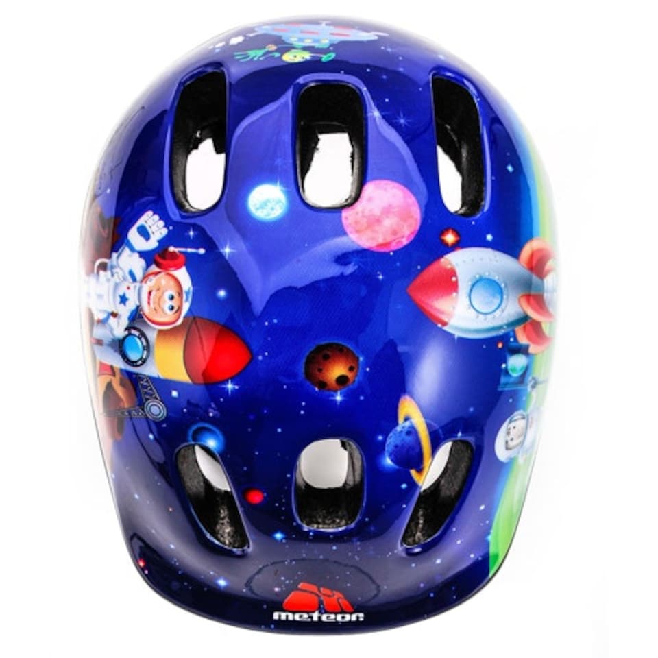 image 1 of Helmet for Kids Toddlers – Lightweight Adjustable Bike Helmet for Boys & Girls – Safety Crash Protection for Cycling, Scooter, Skateboard – MV62 Blue | Cosmic Rocket | S