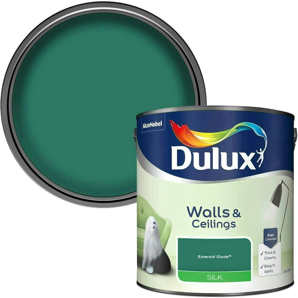 image 1 of Dulux Silk Emerald Glade 2.5L Paint
