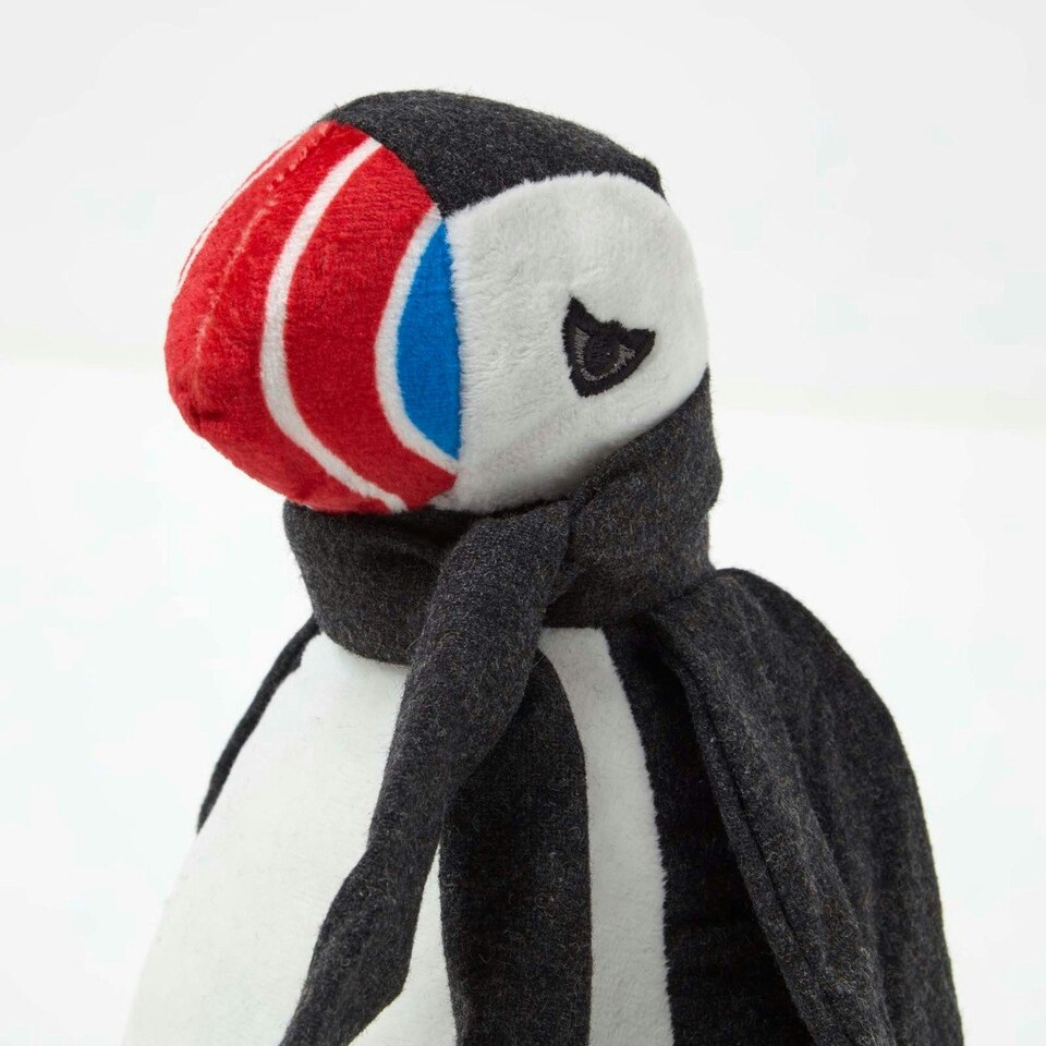 image 1 of Homescapes Luxury Fabric Puffin Doorstop