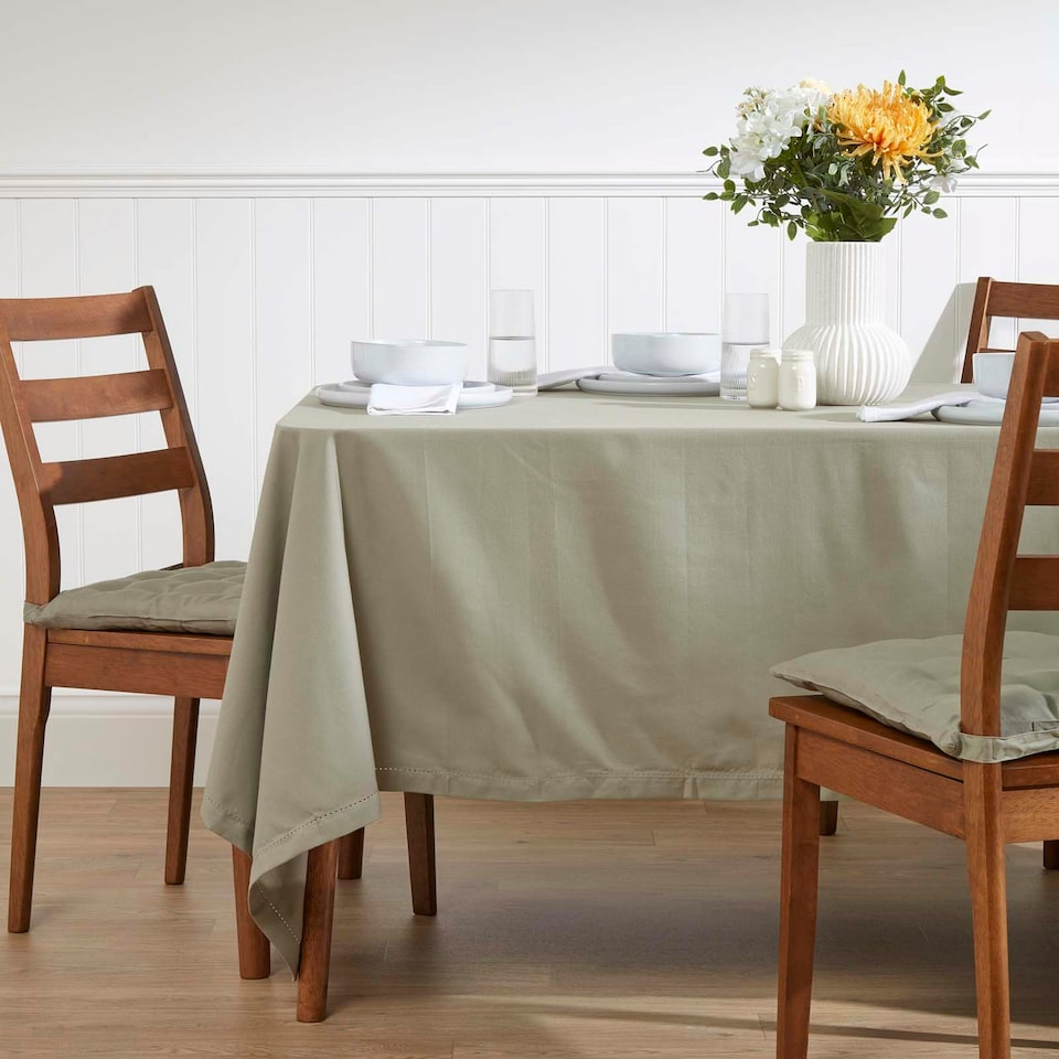 image 1 of Homescapes Grey Tablecloth - 178 x 300 cm Grey