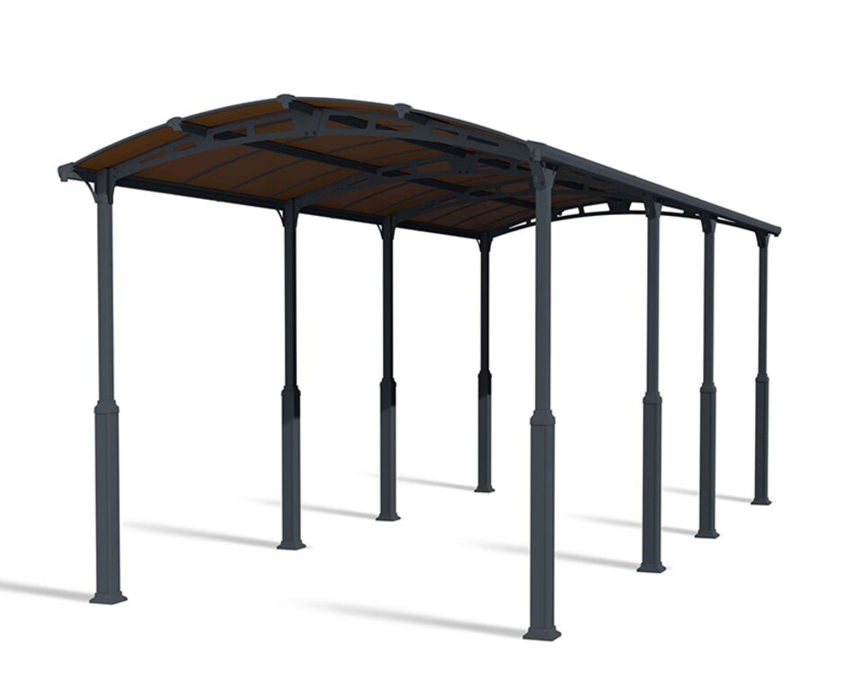 image 1 of Alpine Carport Kit 8500 RV - Aluminium/Polycarbonate - L863 x W352 x H307 - Grey | Grey
