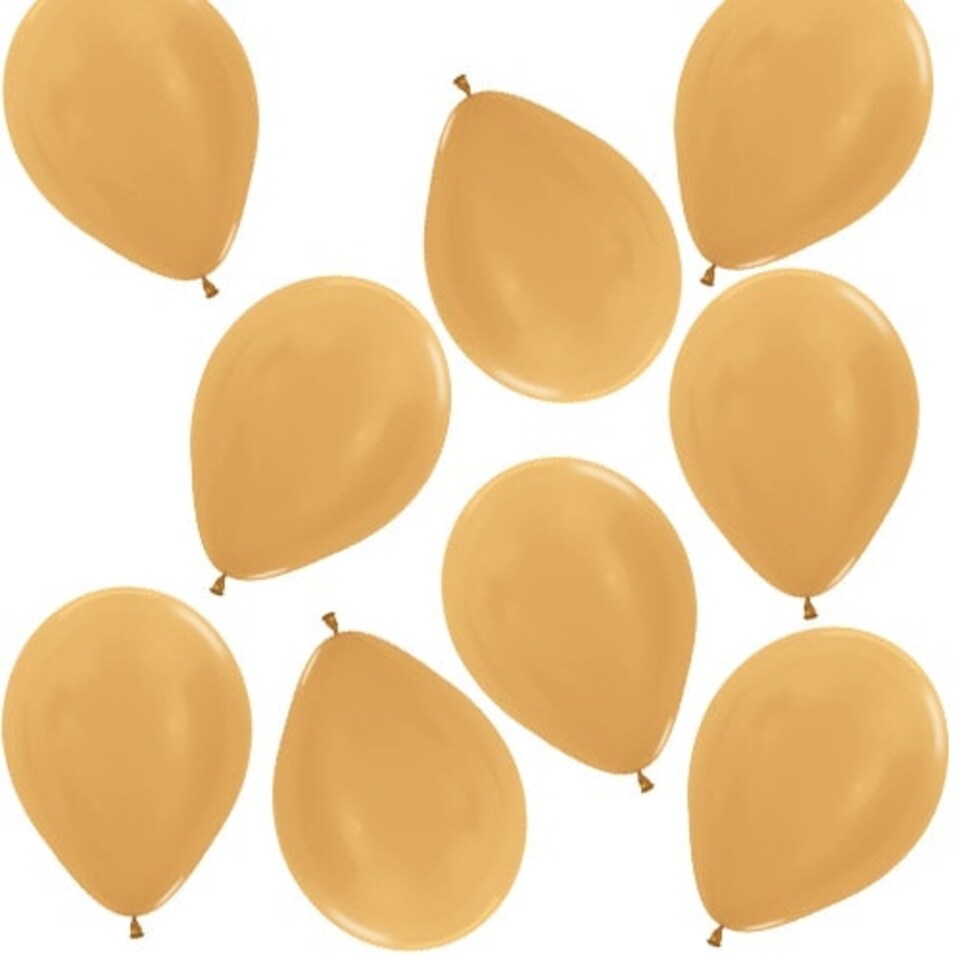 Metallic Solid Gold Biodegradable Mini Latex Balloons 13cm / 5 in - Pack of 100