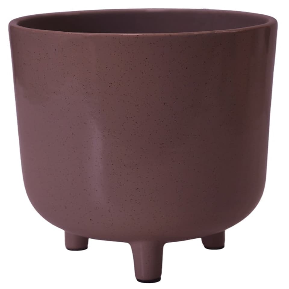 Speckled Planter - Ceramic - L20 x W20 x H24 cm - Lecce Plum Purple