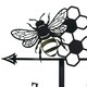 image 5 of High Quality Black Metal Bee Silhouette Weather Vane Animal Lover Gift