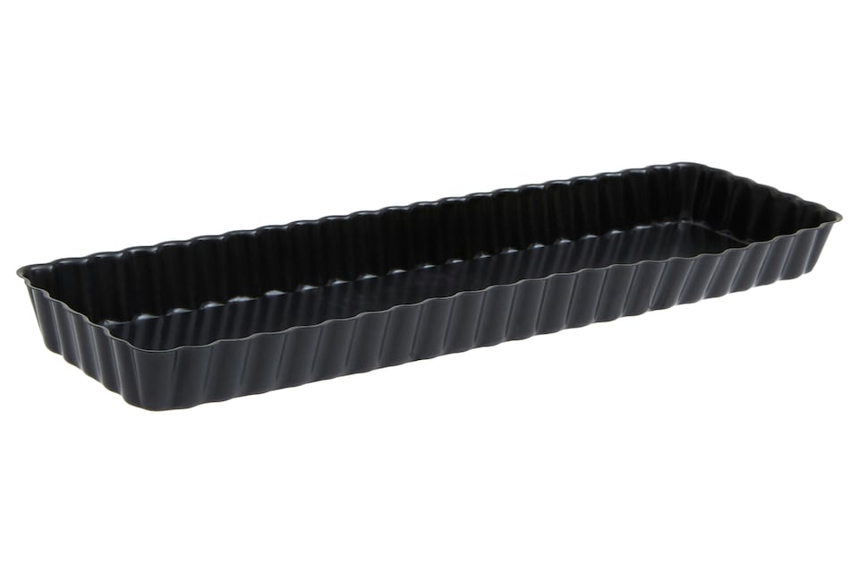image 1 of Orsina Versatile Rectangular Fluted Cake Tins, Non Stick Coated Tins For Cake Baking, Fluted Design Baking Tin