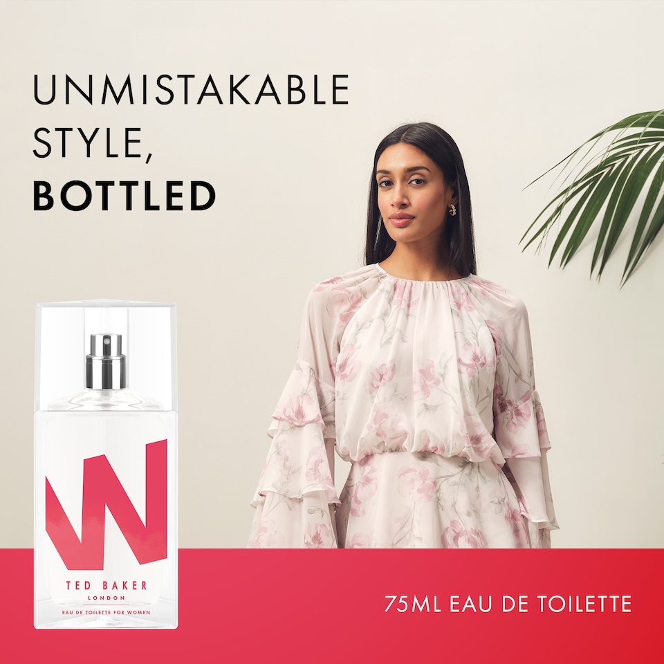 image 1 of Ted Baker W EDT Duo Pack, Gentle and Sophisticated Fragrance, Fig Leaf, White Peony and African Violet Top Notes with Pink Orchid, Cassis and Raspberry Middle Notes, 2 x 75ml | Black | 2