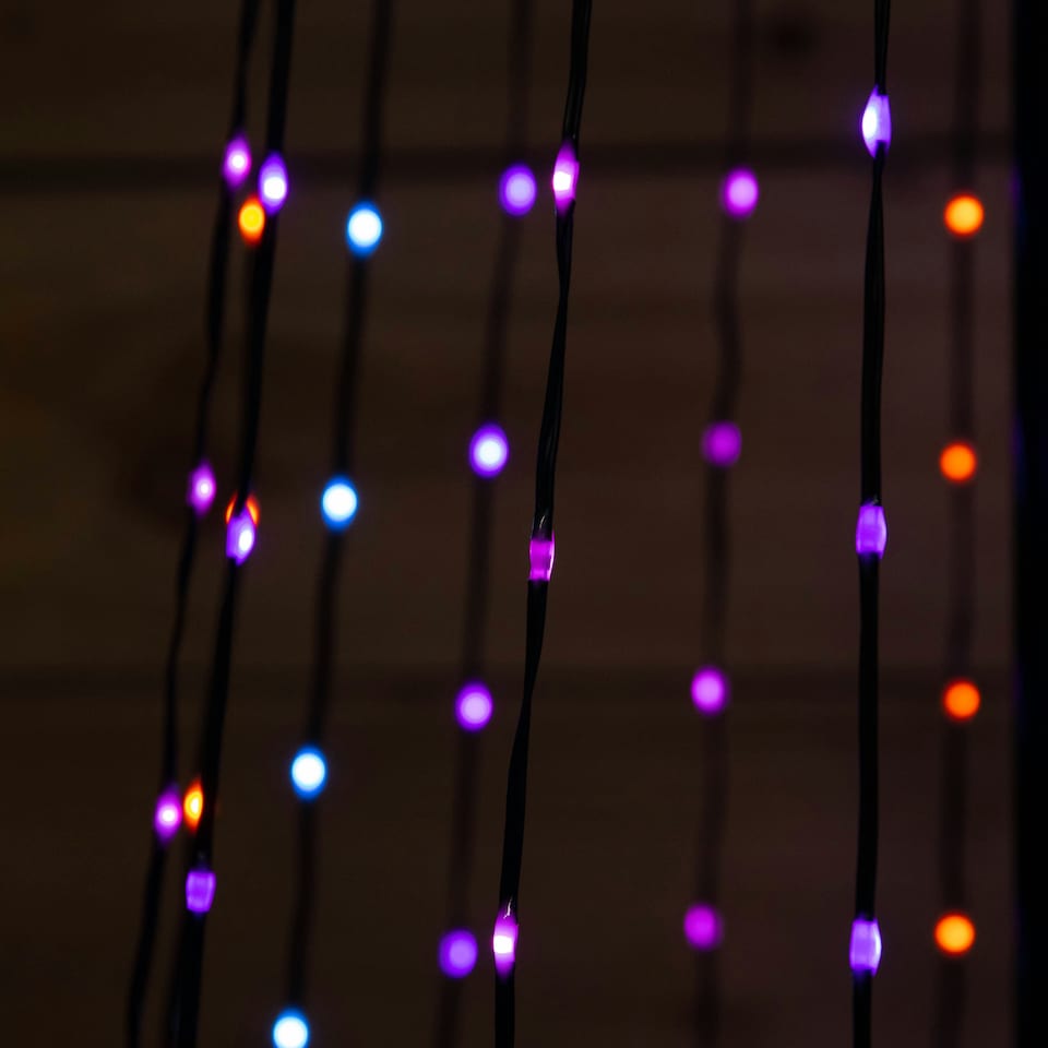 image 1 of 4m (13ft) Light up Christmas Pyramid Cone Tree with 1374 Multi-Action Rainbow LEDs