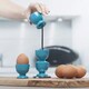 image 3 of Zeal Stack & Store Egg Cups Set with Chrome Stand, Set of 4, Aqua