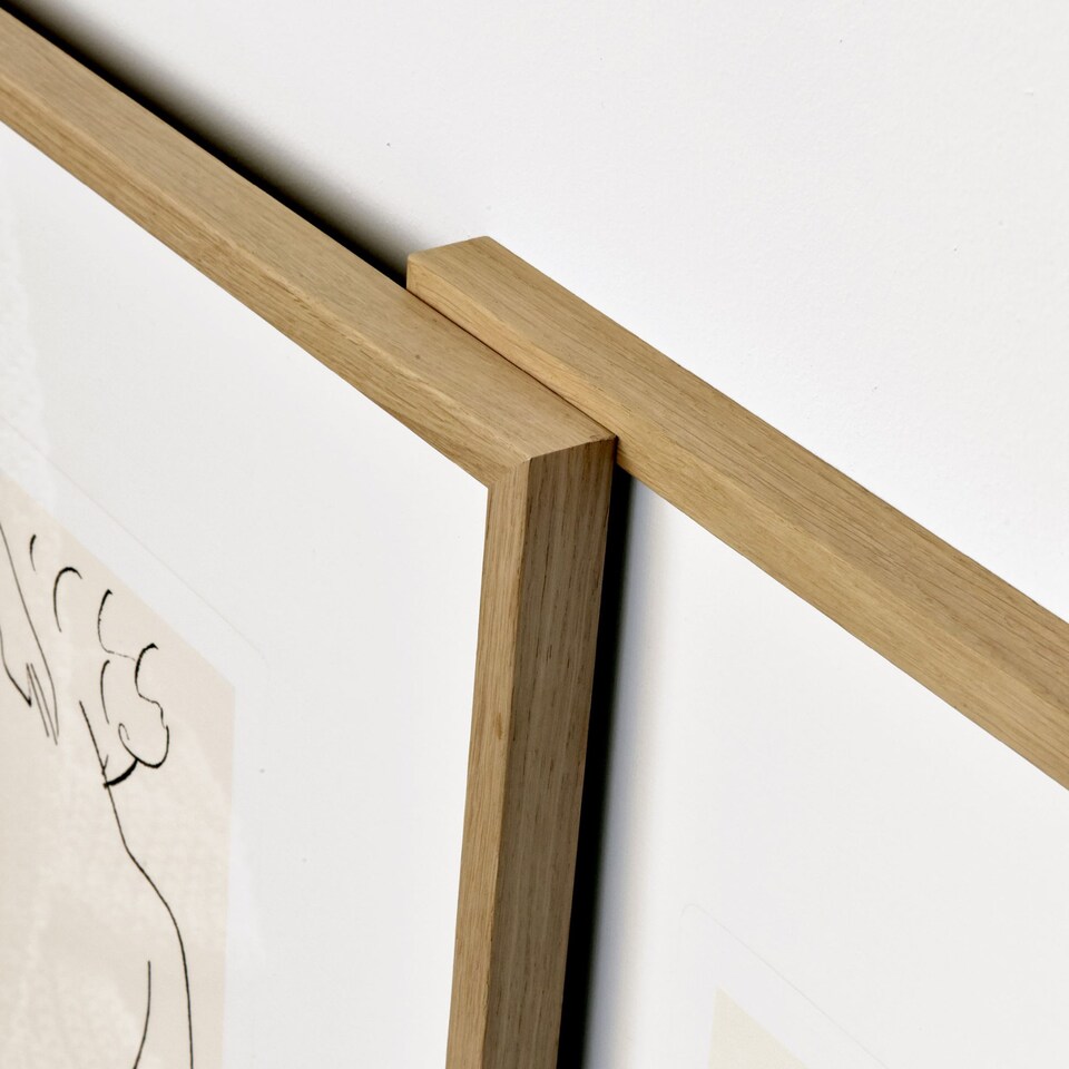 image 1 of Nielsen Alpha Aluminium Picture Frame - Real Glass - Oak - A3 (29.7cm x 42cm)