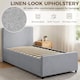 image 4 of HOMCOM 90 x 190 cm Upholstered Single Bed, Pull Out Trundle Bed