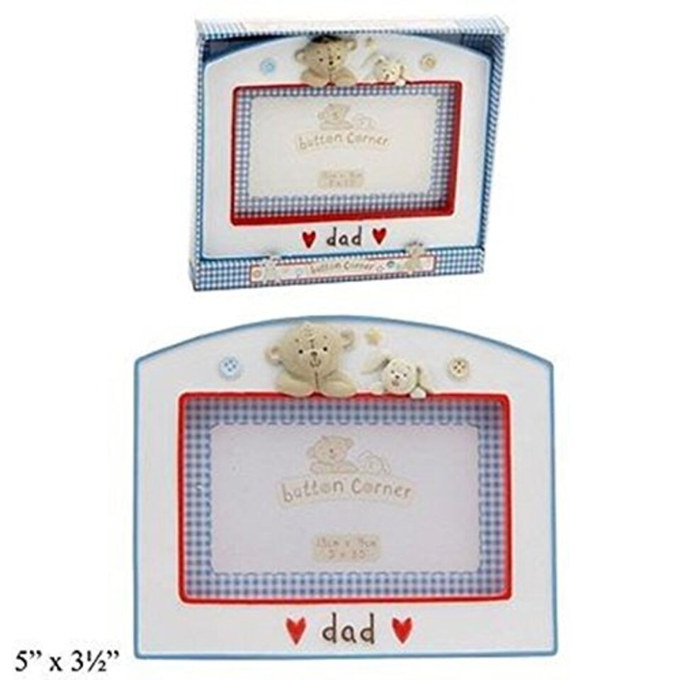 image 1 of Button Corner Dad Photo Frame