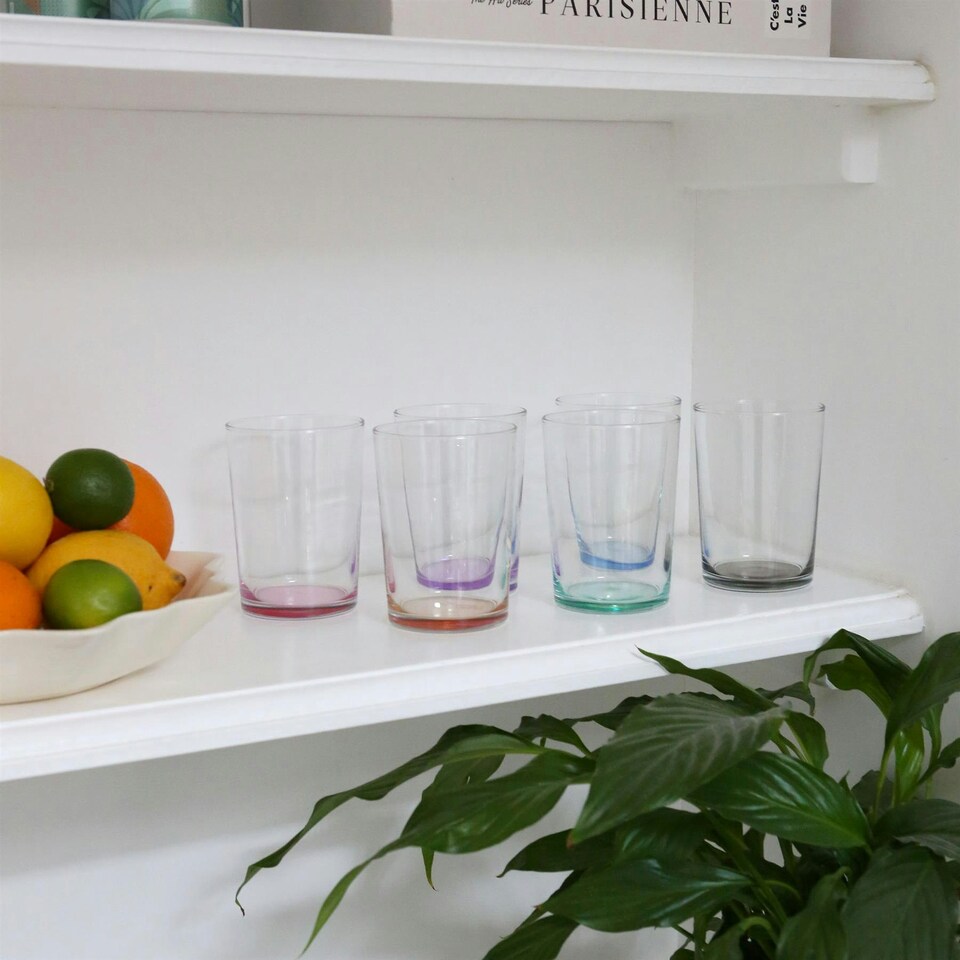 image 1 of LAV Bodega Highball Glasses - 520ml - Colour Base - Pack of 6 Multi