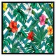 image 1 of Tropical leaves & geometrics (Picutre Frame) Black | L