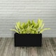 image 4 of Primrose Zinc Steel Outdoor Black Weather Resistant Patio Planter 50cm