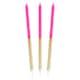 image 4 of Table Fun Pink & Gold Birthday Candles - Bulk Party Candles -  144 Pack