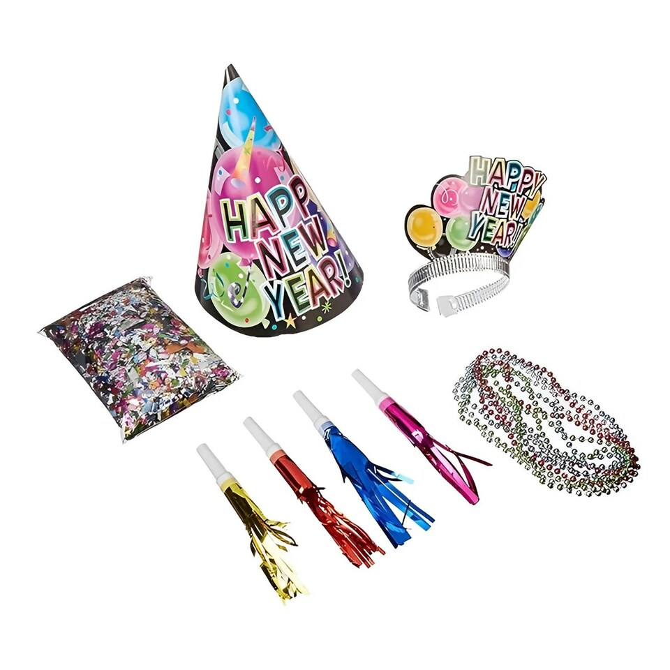 image 1 of Unique Party New Year Party Kit - Multicoloured - One Size Multi