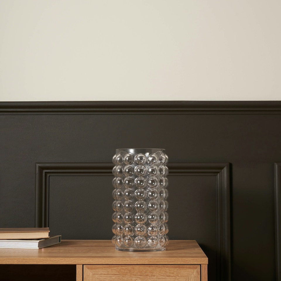 image 1 of BHS Medium Bobble Glass Vase, Clear Clear | Clear
